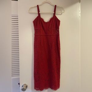 Express Red Lace Cocktail Dress - Size 0 - Never worn w/ tags